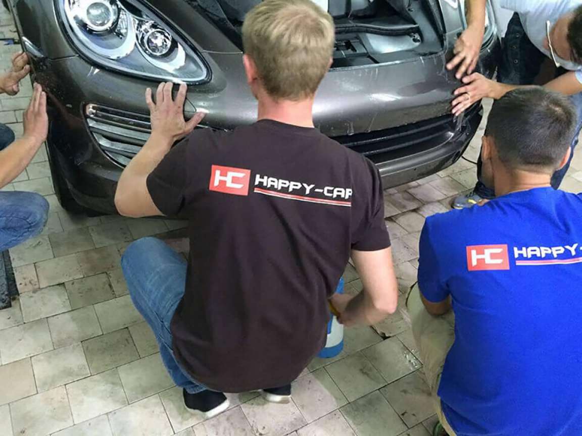 Porsche Cayenne Оклейка антигравиной пленкой